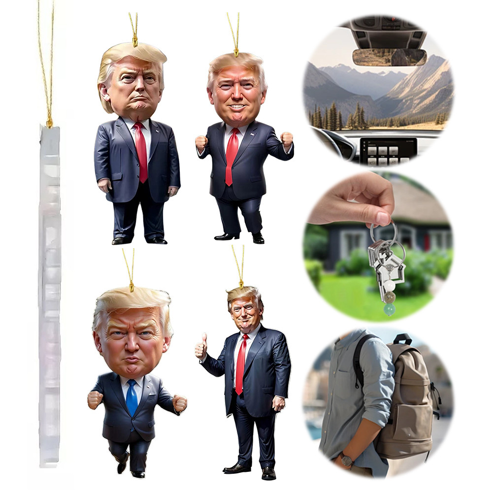 Acrylic Funny Donald Trump Ornament Trump Presidential Pendant Trump America Presidential Election