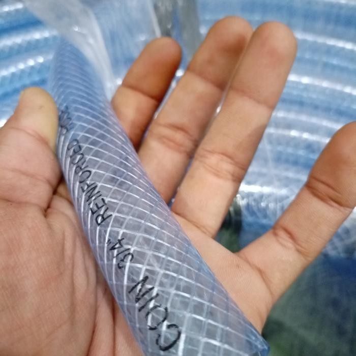 Baru Selang Air 3/4 Inch 2 Mm 50 Meter Serat Benang Bening Elastis 1 Roll Terlaris