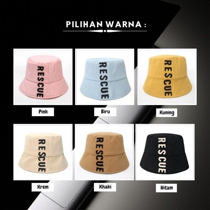Topi Bucket Hat Pendek Pria Wanita / Topi Cowok Cewek Korea Style Kpop