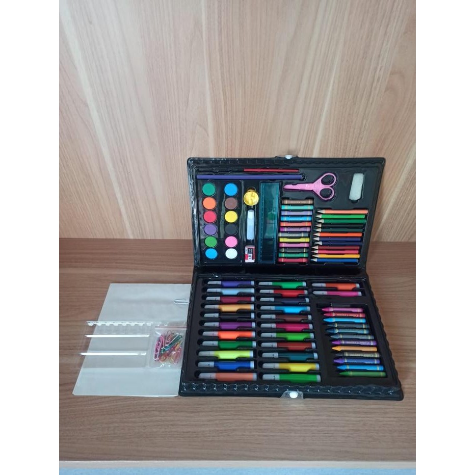 

Crayon Set Isi 86 Pcs Pensil Crayon Warna Cat Air Perlengkapan Sekolah Menggambar Anak Alat Warna
