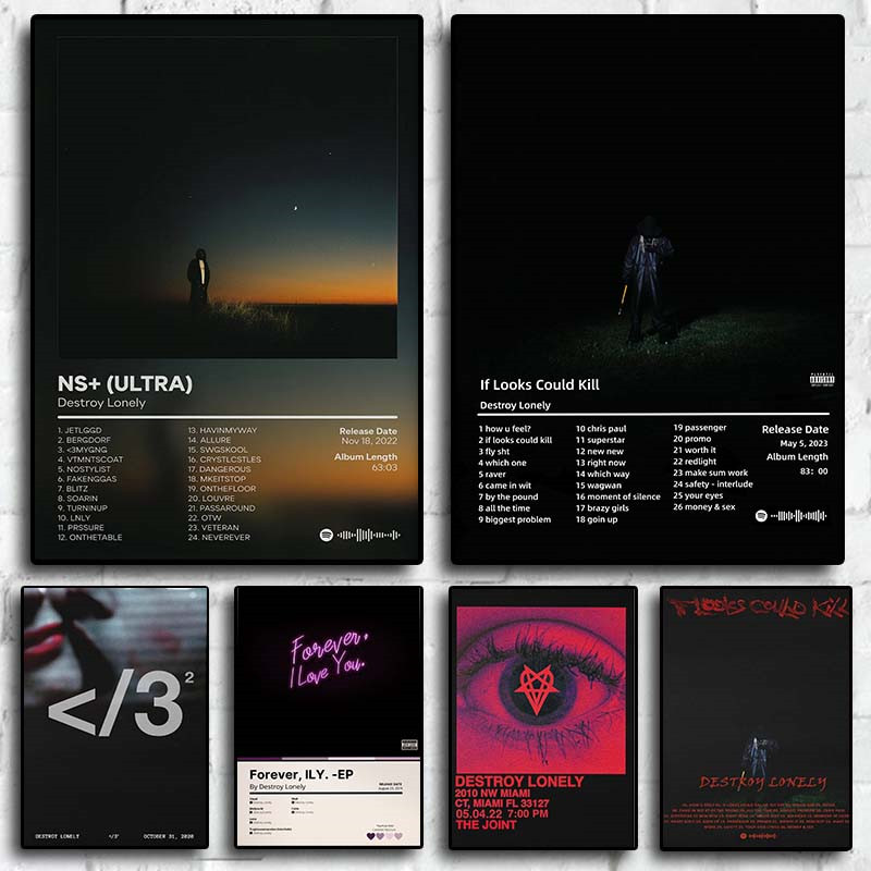 Pop Hip Hop Rapper Destroy Lonely Poster Music Album If Looks Could Kill No Stylist Single Ep Canvas