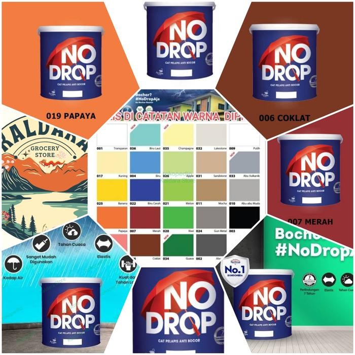 BEST SELLER NO DROP 0,5 KG WATERPROOFING ANTI BOCOR UKURAN 1/2KG WARNA KATALOG