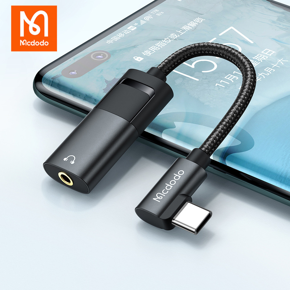 Mcdodo Adapter Type c to 3.5mm Type c 2 In 1 Adapter Audio Phone