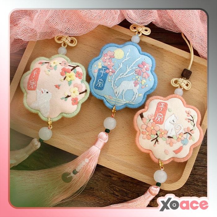 

DISKON DIY Kit Pendant Handmade Kerajinan Sulam Tangan Gantungan Aksess Mobil Tas B READY STOCK