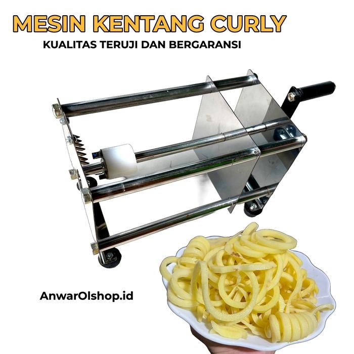 Alat Pemotong Kentang Curly Viral Terbaru Anti Gagal New Upgrade terlaris