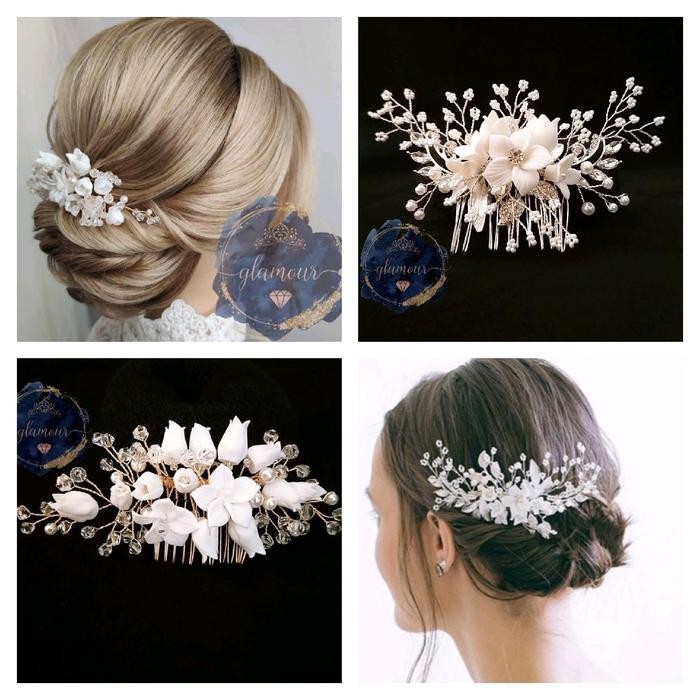 Hiasan rambut bunga pesta GLM026 sirkam hiasan rambut pesta