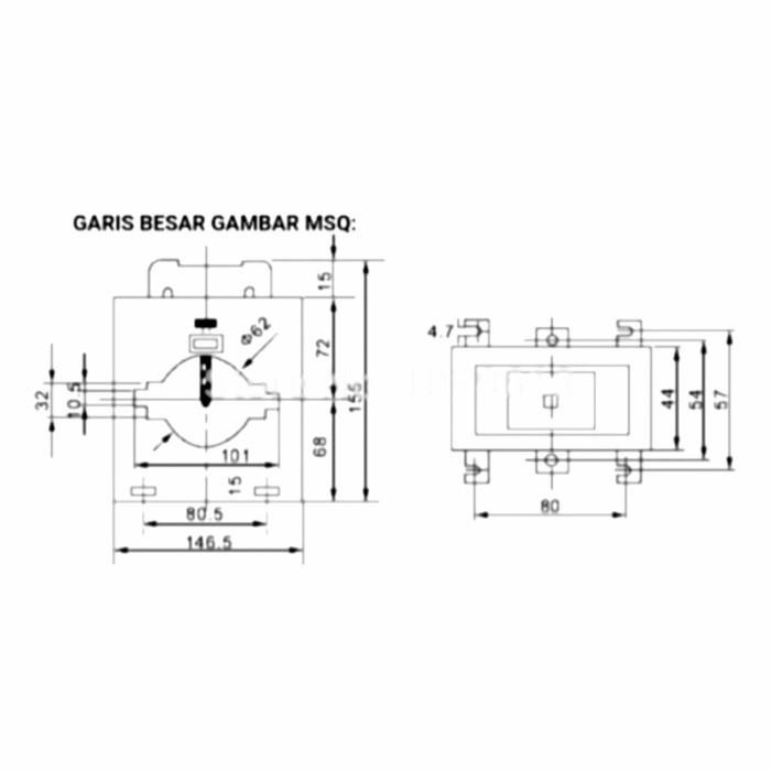 Current Transformer Ct 2000/5A Msq-100 Ewig/Bigm.
