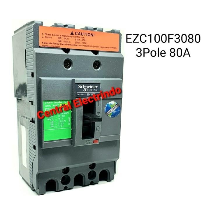 Mccb Schneider Ezc100F 80A.