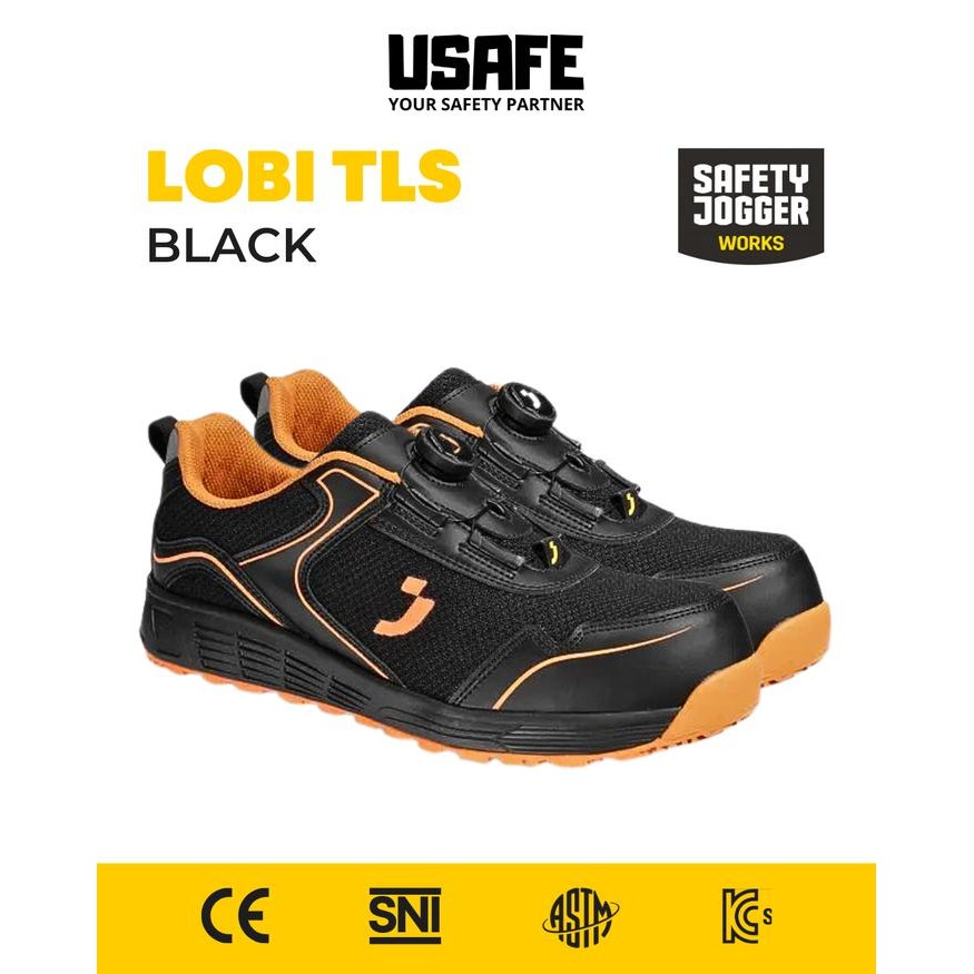 

Terlaris Sepatu Safety Jogger Lobi Black Orange Tls