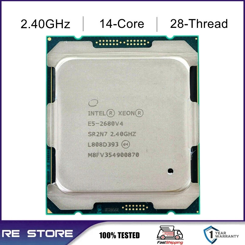 Intel Xeon E5 2680 V4 2.4Ghz 14-Cores Lga 2011-3 Cpu Processor 2680V4