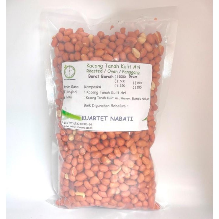 

1000gr Roasted Kacang Tanah Kulit Ari / Peanut Rasa Original/ Asin best seller
