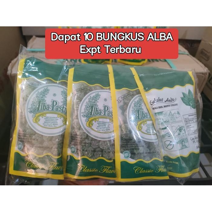

Permen Alba Pastilles/ Pastilles Original/ 1 pack isi 10 bungkus best seller