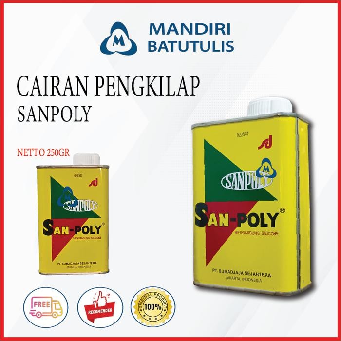 BEST CAIRAN PENGKILAP LOGAM SANPOLY - PENGKILAP MOBIL MOTOR SANPOLY 250GRAM