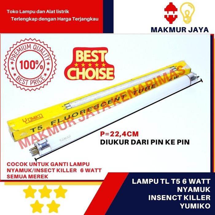 (Expert) Lampu Nyamuk 6W BL/Lampu TL T5 Nyamuk 6W/Refil Lampu Nyamuk