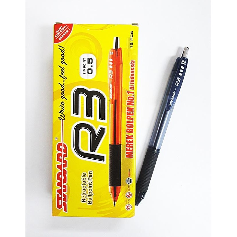 

Standard Ballpoint R3 Isi 12 Ink Black