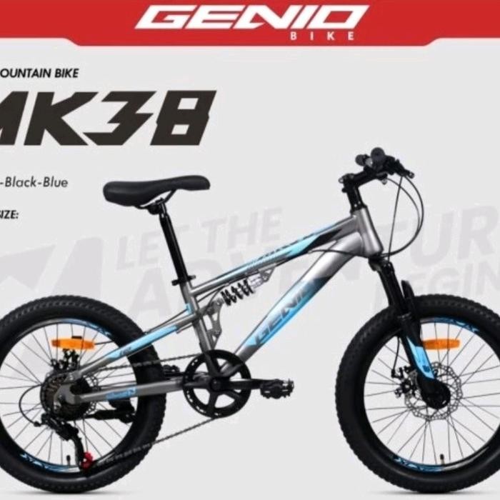 Sepeda Mtb anak 20inch Genio MK38 Full Suspension Cakram Outdoor