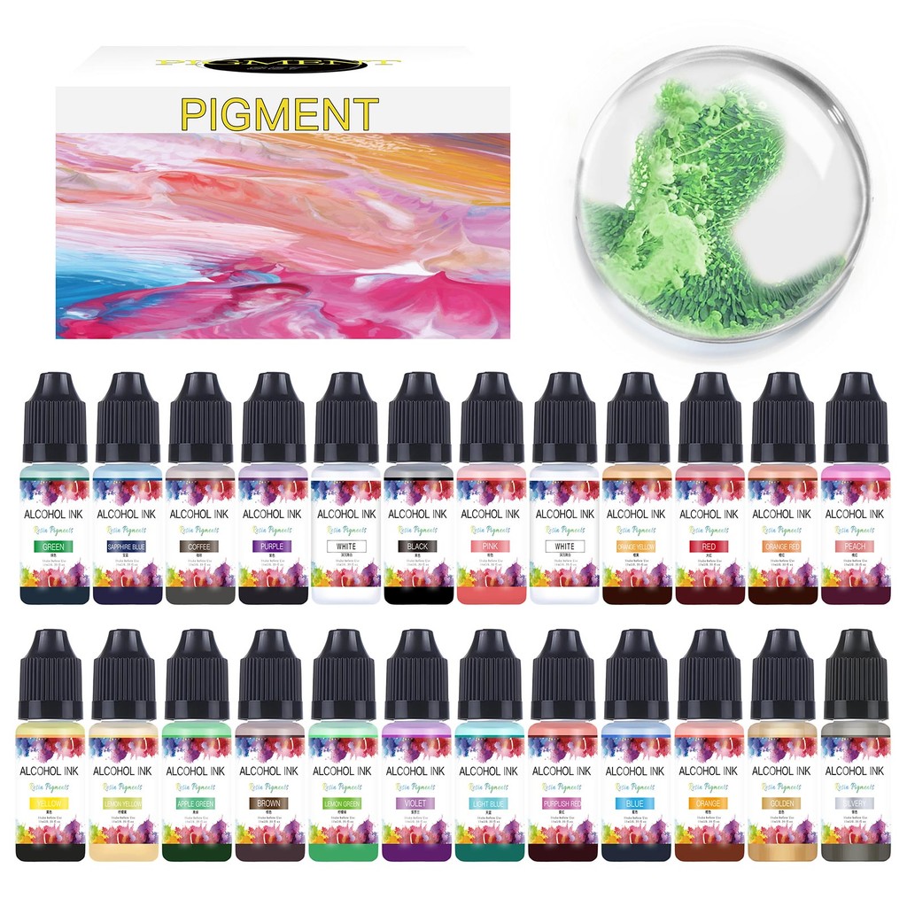 10ml Art Ink Alcohol Resin Pigments Liquid Colorant Dye Ink Diffusion For UV Epoxy Resin DIY Jewelry
