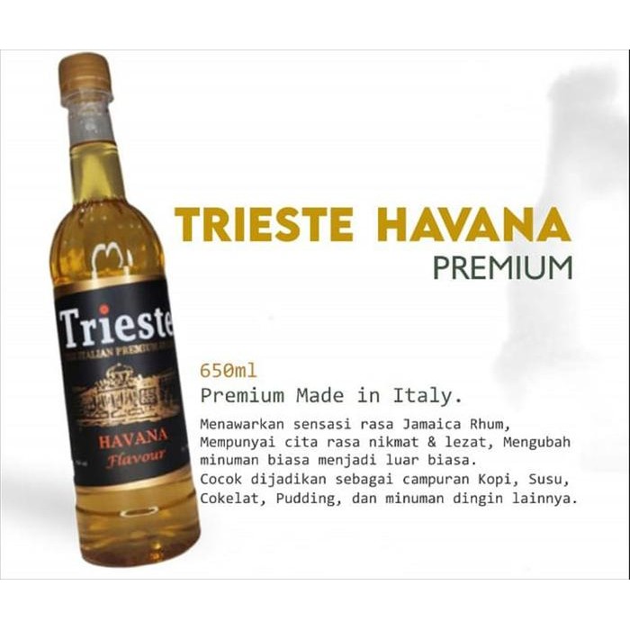 

Syrup Trieste Havana Rum Flavour 650Ml Sirup Havana Rum Gratis Ongkir