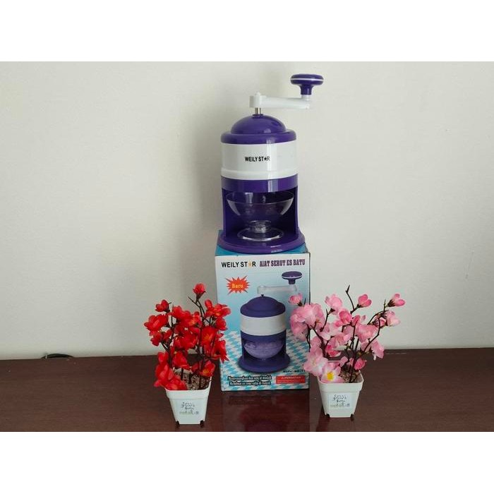 Yohoyo - Alat Es Batu rtable Mesin Putar Manual Serutan Es Batu Ice Stone Crusher Stainless Wadah