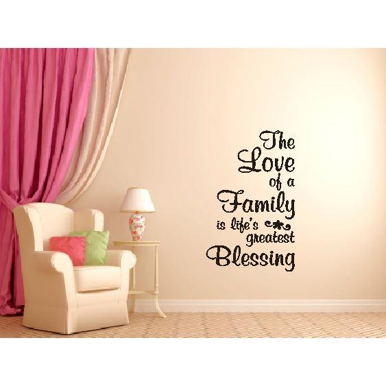Wall Sticker Love Family Stiker Quotes Kaca Dinding Rumah Apartemen