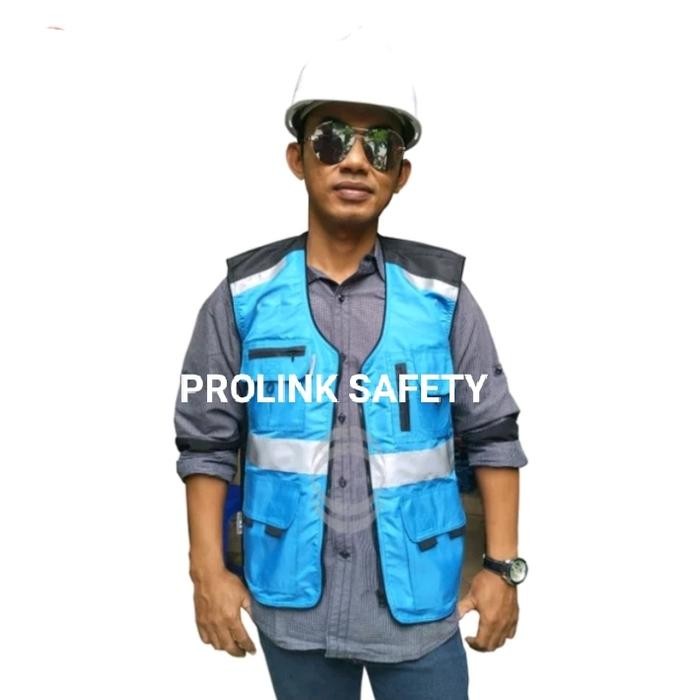 ROMPI SAFETY BAHAN FULL TASLAN BIRU MUDA TOSKA PAKAI FURING