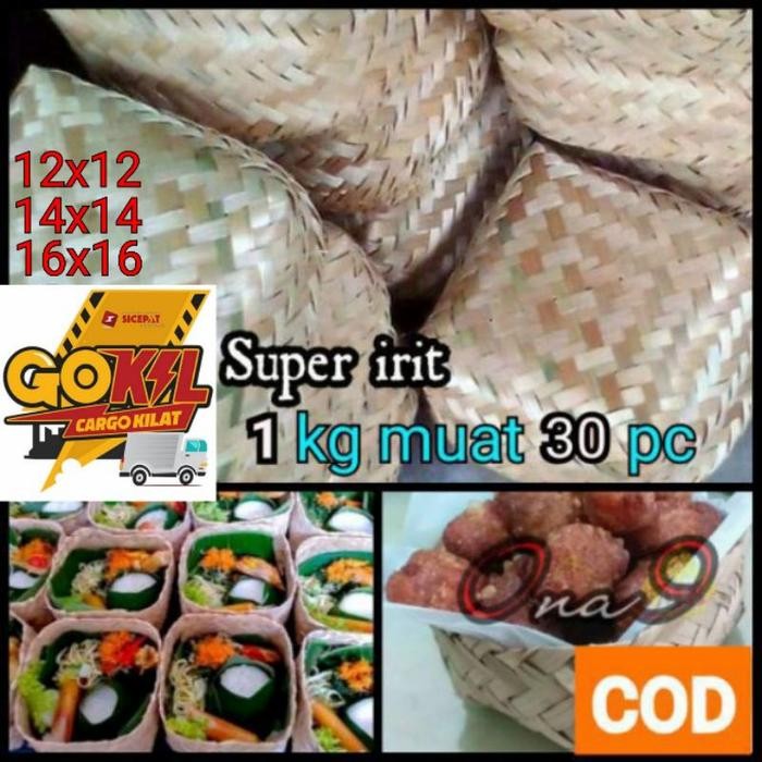 PREMIUM besek,pipiti,anyaman bambu kotak nasi,besek getuk termurah