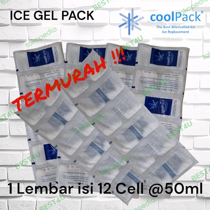 PREMIUM Ice Gel Pack Bag Cooler COOL PACK Lembaran Isi 12 pcs @50ml - KECIL