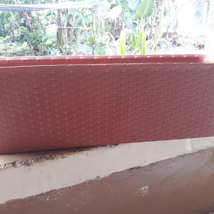 PREMIUM Pot anyaman 07 warna coklat