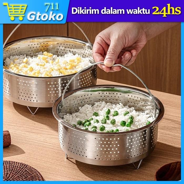 PREMIUM Tatakan Kukusan Keranjang Kukus Nasi Steamer Basket Stainless Steel