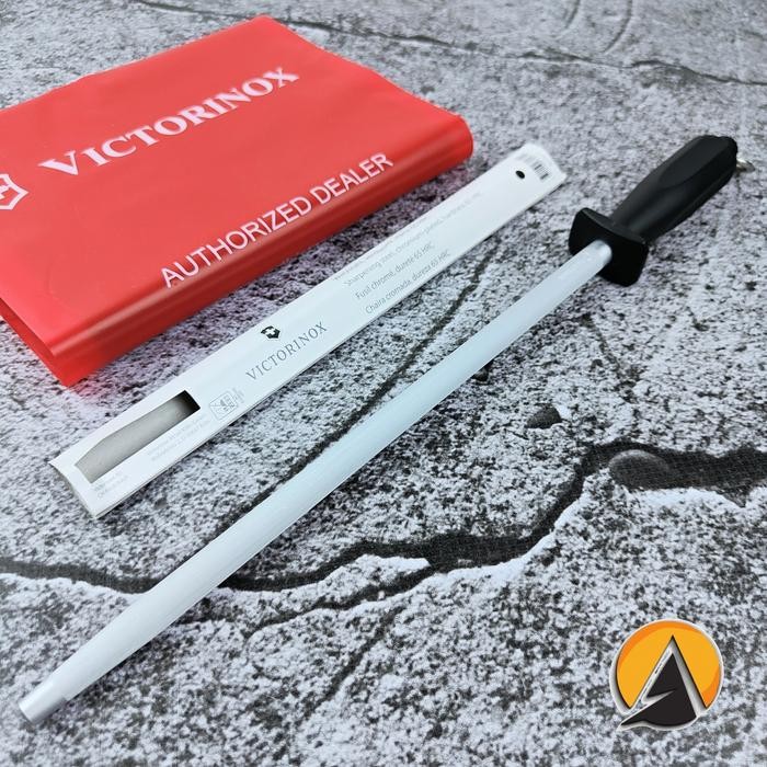 (Expert) Pengasah pisau sharpening steel victorinox original 30 cm 7.8513