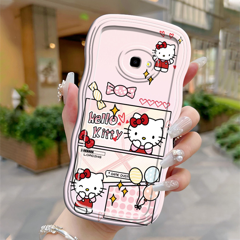 Casing Hp Untuk Samsung Galaxy J4 Plus 2018 J4 Prime Case Krim gelombang Softcase Silikon Kesing Kuc