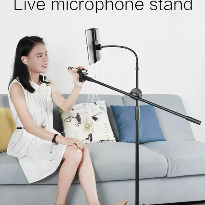 Promo Tripod Hp Mic/Tripod Tablet Mic/Tripod Microphone/Microphone Stand/Mic/Tiang Mic/Tiang