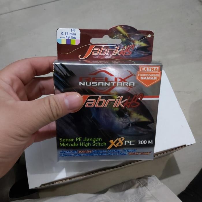 Senar Braid Relix Nusantara Jabrix X8 300 M Pe 1 - 19Lb 0.17 Mmm