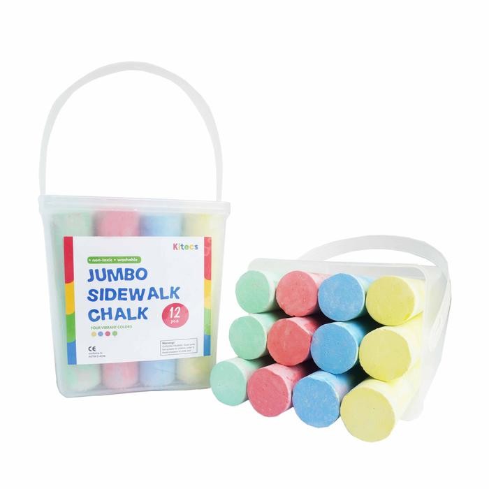 

Kapur Tulis Warna Besar Kitecs Jumbo Sidewalk Chalk Non-Toxic Washable