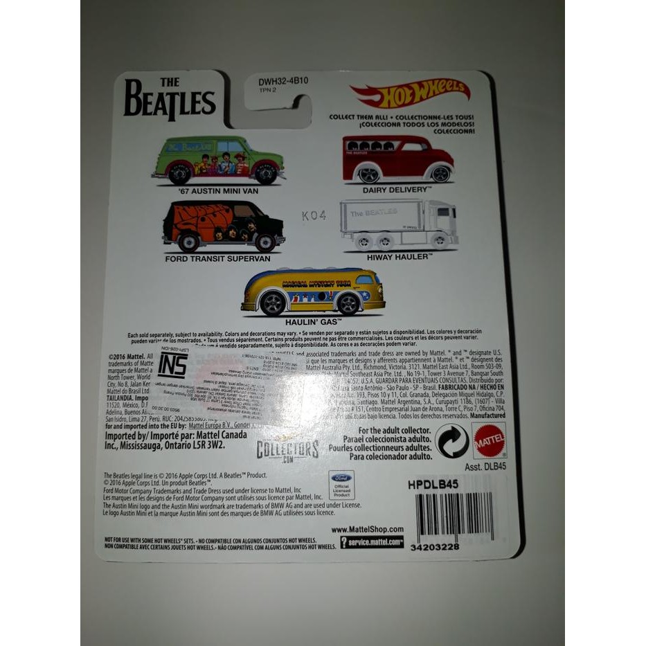 HOT WHEELS HOTWHEELS THE BEATLES - HIWAY HAULER