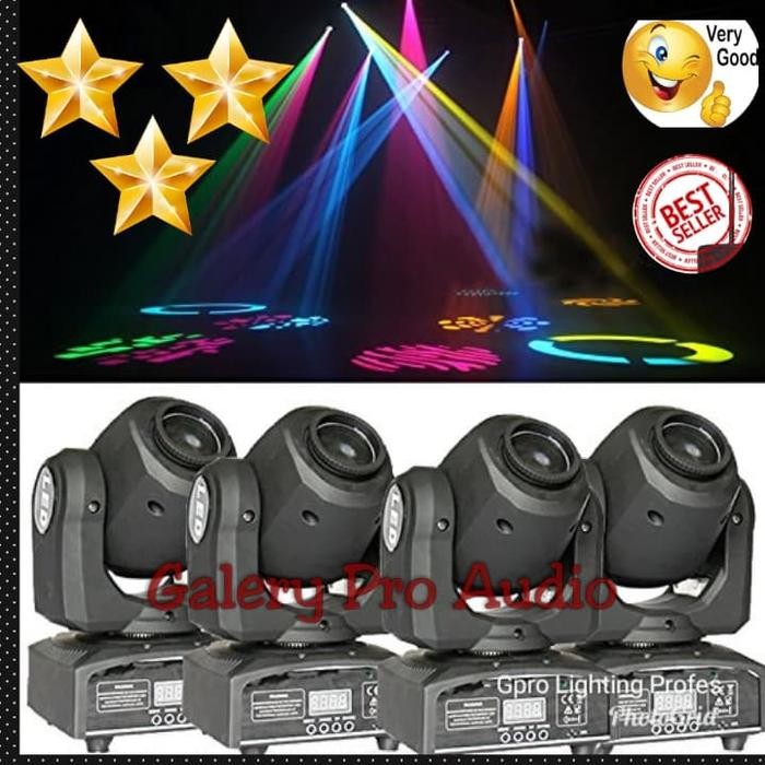 MINI MOVING HEAD 30/35WATT LED SPOT 7GOBO VARIASI WARNA