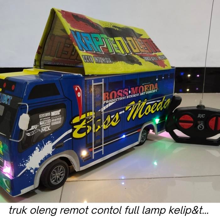 MINIATUR TRUK TRUCK OLENG KAYU REMOTE CONTROL RC CANTER BOSS MUDA