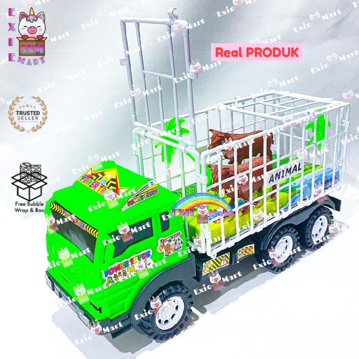 MAINAN ANAK [ST2071] MOBIL TRUK TRUCK PENGANGKUT HEWAN ANIMAL SIZE BESAR - ANIMAL TRUCK - MAINAN