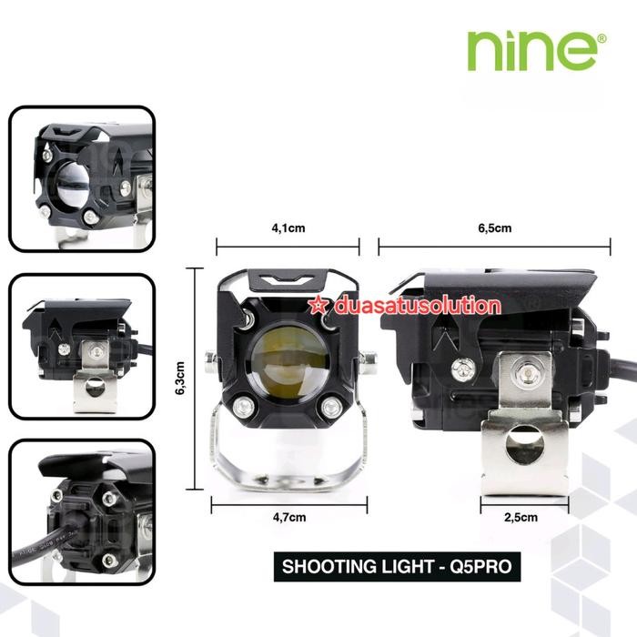 LUMINOS LED SHOOTING LIGHT Q5 LAMPU SOROT 2 WARNA WHITE YELLOW