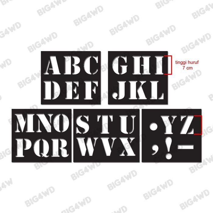 STENCIL MAL CETAKAN CAT SEMPROT HURUF DAN ANGKA