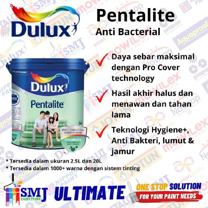 CAT TEMBOK INTERIOR DULUX PENTALITE WARNA SHADY LADY UKURAN 2,5 LTR