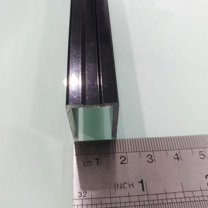 LIST U ALUMINIUM PARTISI CUBICLE 12MM LIS U (5.6 METER) - HITAM