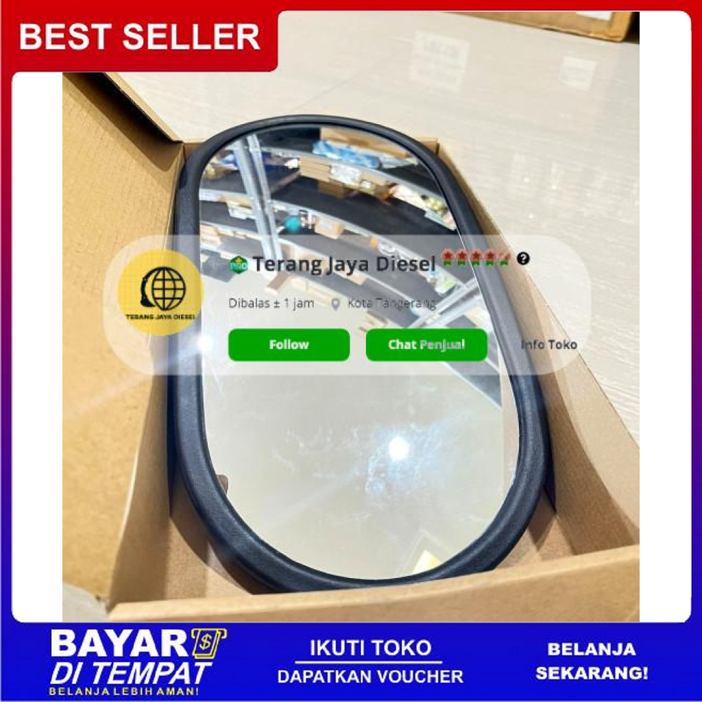 FREE ONGKIR KACA SPION PC200 SK200 KOBELCO KOMATSU BISA COD