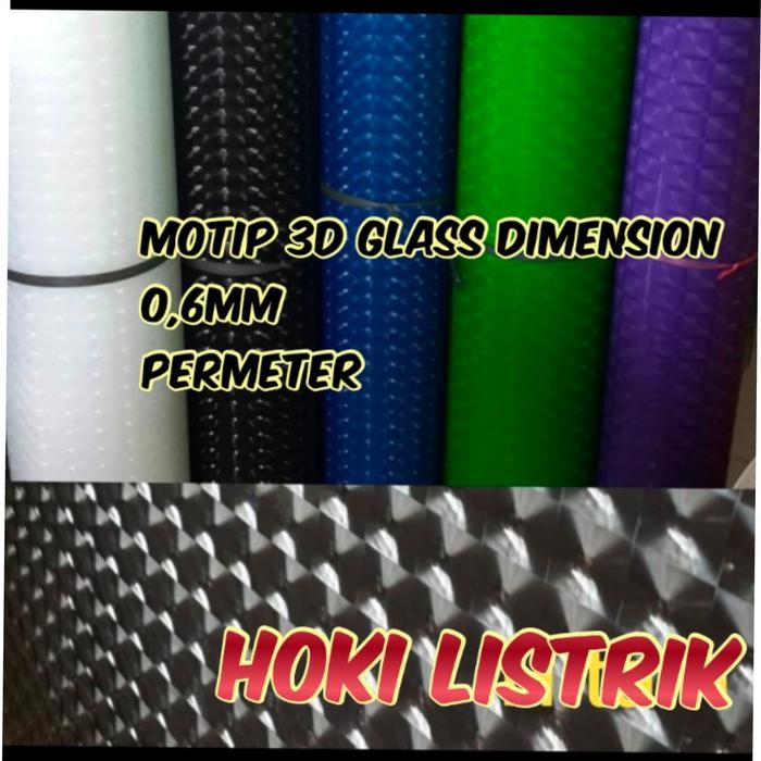 FIBER PENUTUP PAGAR 3D GLASS DIMENSI / FIBER METERAN 0.6MM TINGGI 1 M