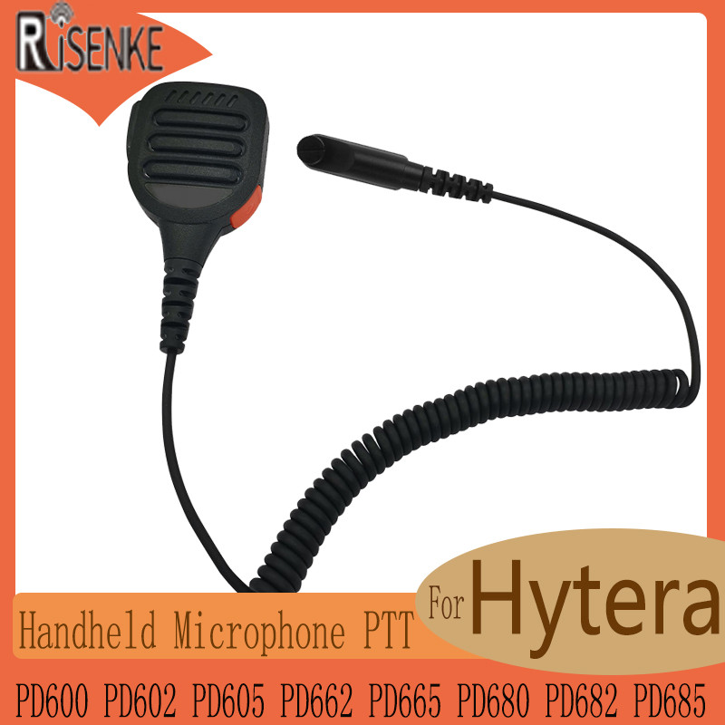 Risenke X1P X1E Speaker Mic For Hytera Walkie Talkie Pd600, Pd602, Pd605, Pd662, Pd665, Pd680,