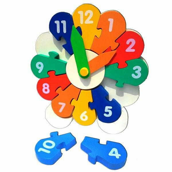 Mainan Edukasi Anak Wooden Jam Bunga