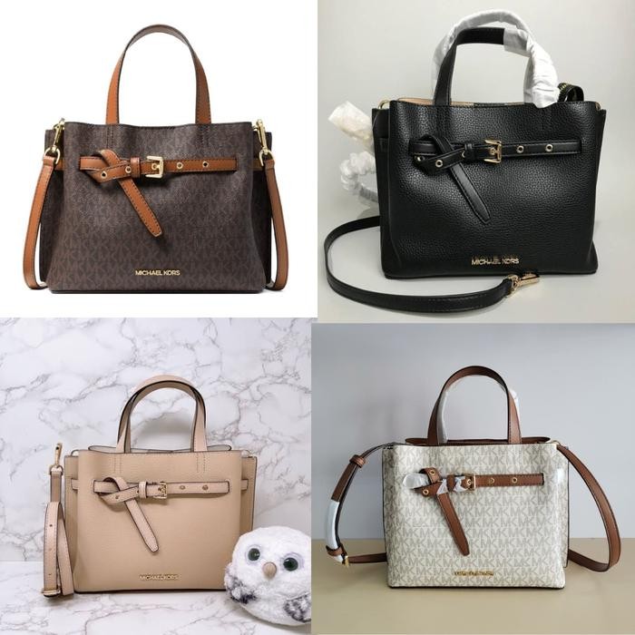 BEST SELLER Tas Wanita Branded Michael Kors MK Emilia Small Satchel Crossbody Bag