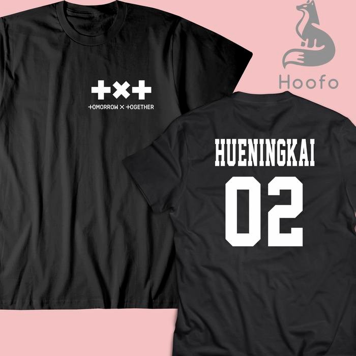 BEST SELLER Baju Kaos Tshirt TXT Yeonjun SooBin Beomgyu Hueningkai Kang Tae-hyun wanita pria Biru