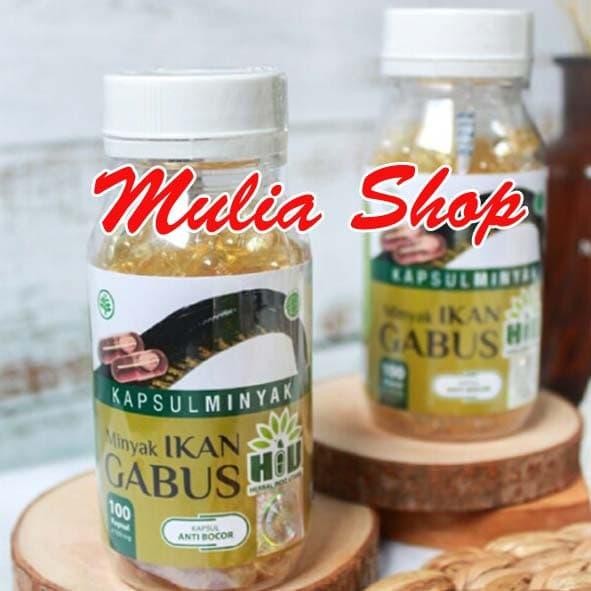TOP" KAPSUL MINYAK IKAN GABUS IKAN KUTUK POM TR - HIU - HERBAL INDO UTAMA