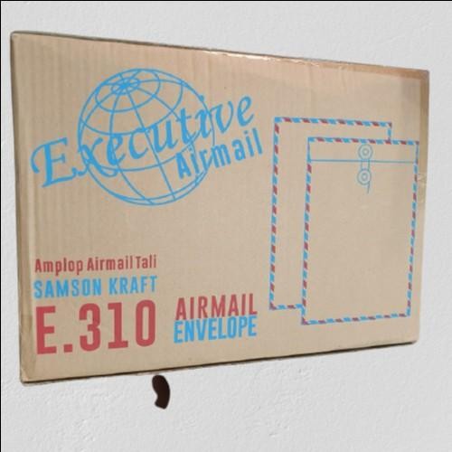 AMPLOP COKLAT EXECUTIVE FOLIO TALI 310 AIRMAIL/MAP COKLAT LAMAR KERJA KERTAS KODE 1346